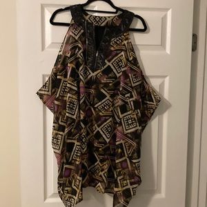 Alfani Women Sleeveless Multicolored Tunic Top (Size: 16W)